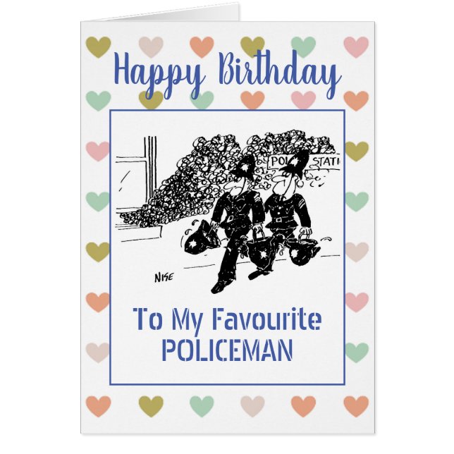 Policía feliz cumpleaños (Frente)