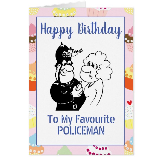 Policía feliz cumpleaños (Frente)