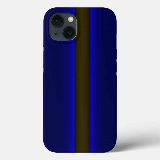 Policía funda de iPhone 7 delgada línea azul (Reverso )