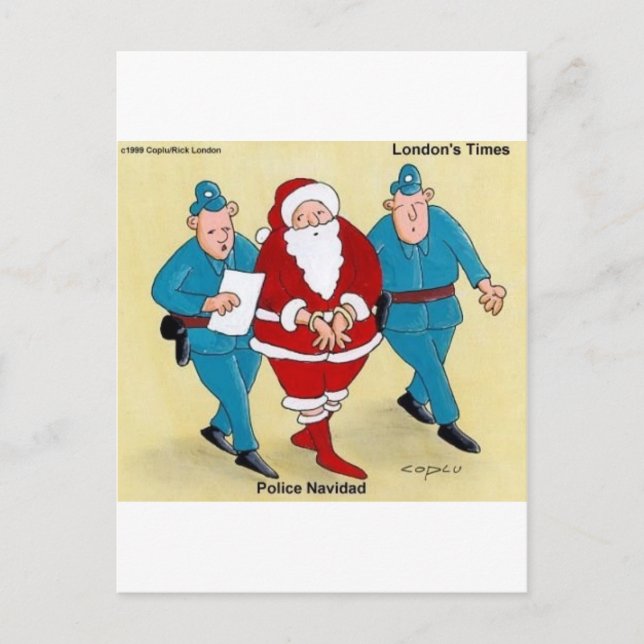 Policía Navidad Regalos Divertidos de Navidad y Ca (Anverso)