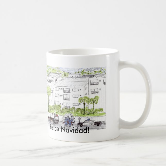 ¡Policía Navidad! taza (Derecha)