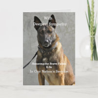 Policía - Tarjeta de simpatía militar K9