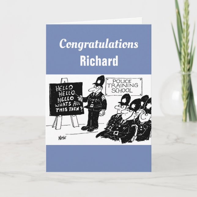 Policías en la tarjeta de la escuela de formación  (Anverso)