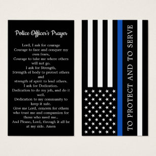 Policías Rezan Poema De Tarjeta Thin Blue Line