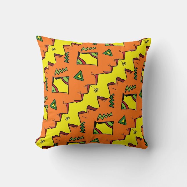 Poliéster de almohada de halloween Jack-O-Lantern  (Anverso)