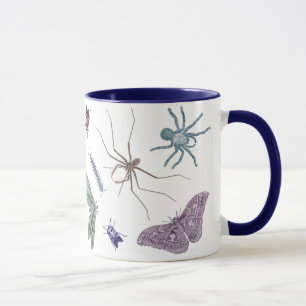 Polillas, insectos y arañas - taza del insecto de