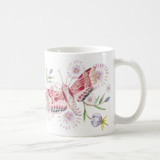 Polillas y taza de las flores