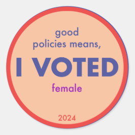 Política que he votado hoja de Pegatinas