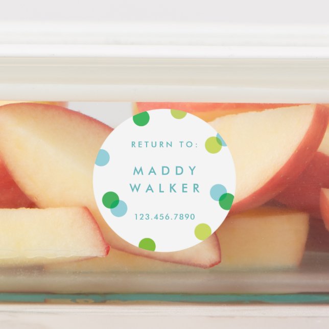 Polk a punto confetti pegatina de niños impermeabl (Fijada)