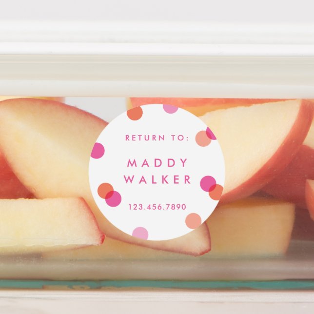 Polk a punto confetti pegatina de niños impermeabl (Fijada)