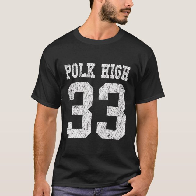 Polk High School Football Jersey de 33 años (Anverso)
