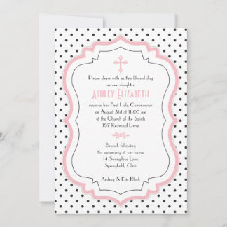 Polka blanco rosado: la invitación a la comunión