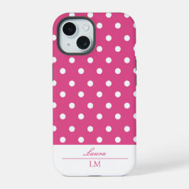 Polka blanco y rosado crudo moda dura