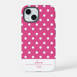 Polka blanco y rosado crudo moda dura
