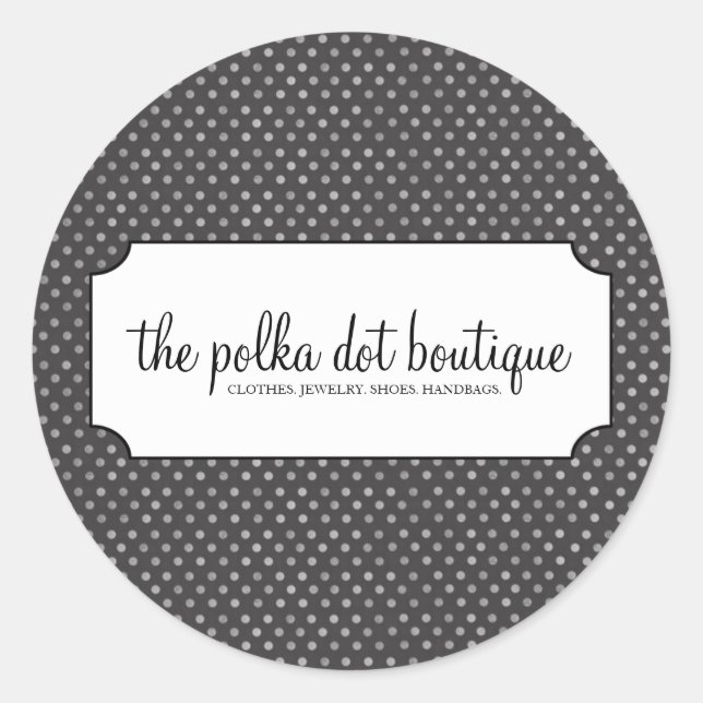 Polka Dot Business Pegatinas (Anverso)