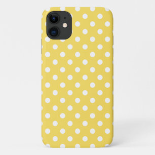 Polka Dot iPhone, Plus & Pro funda en amarillo lim