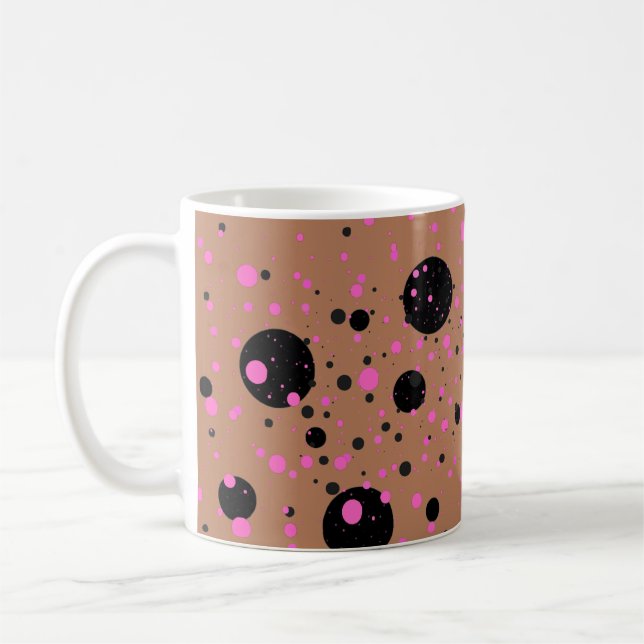Polka Dot Mug - Elegante Copa de Café (Izquierda)