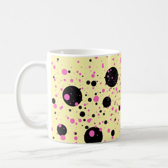 Polka Dot Mug - Elegante Copa de Café (Izquierda)