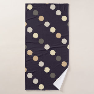 Polka dot seamless pattern. Scribble texture. Text