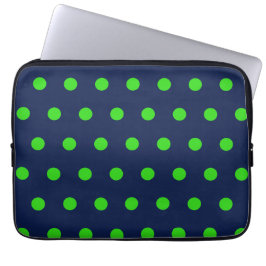 Polka Dot Tablet Funda (Azul marino y verde limón)