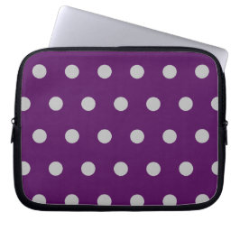 Polka Dot Tablet Funda (Plum & Silver)