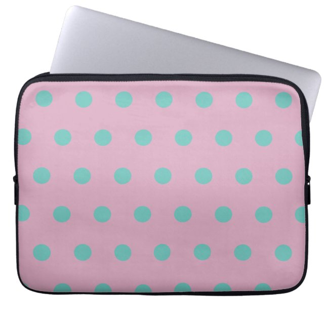 Polka Dot Tablet Funda (Rosa y Aqua) (Frente)