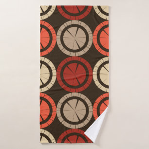 Polka dots seamless pattern. Mosaic of ethnic figu