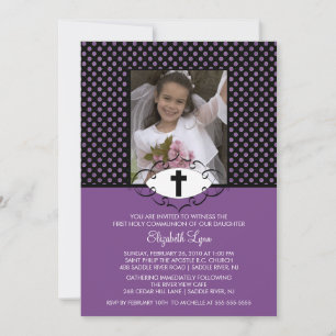 Polka morado moderno logra la primera invitación d