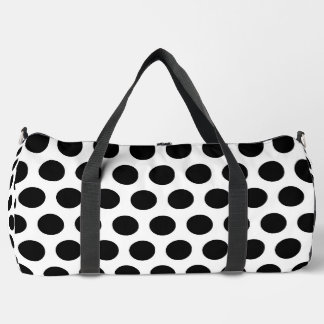 Polka Print Cut Sew Bolsa Duffel grande