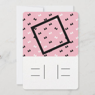 Polka punto puffy dobla invitación con líneas