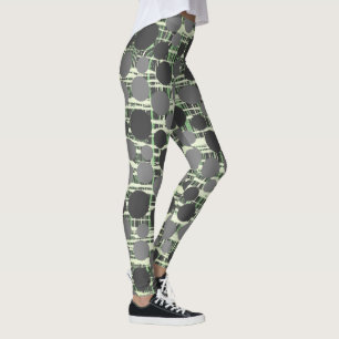 Polka Retro Dot Pinch, Nip, Tuck, Stripes Leggings