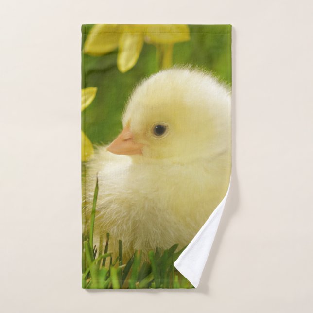pollita bebé en daffodis (Toalla de mano)