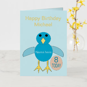 Pollito Cumpleañero Azul Personalizado
