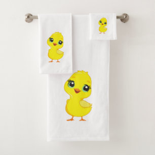 Pollito lindo sobre blanco