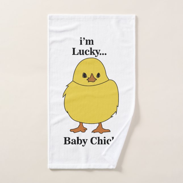 Pollitos Soy Afortunado Pollito Bebe (Toalla de mano)