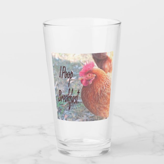 Pollo cago Desayuno Humor Divertido (Anverso)