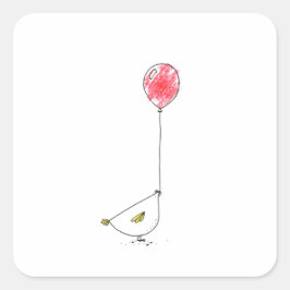 Pollo con Pegatinas de la plaza de globos