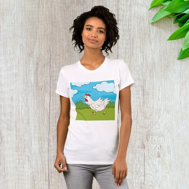 Pollo Corriendo En Una Camiseta De Campo Para Muje (Subido por el creador)