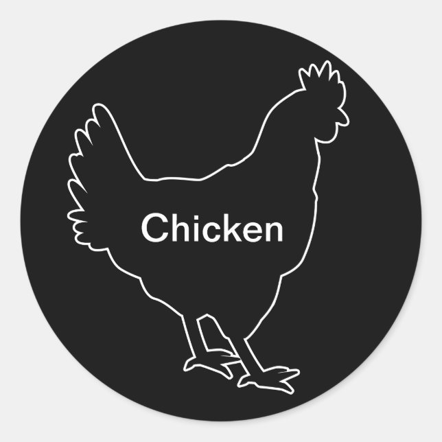 Pollo de 20x Pegatinas de elección de comida (Anverso)