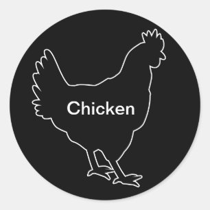 Pollo de 20x Pegatinas de elección de comida