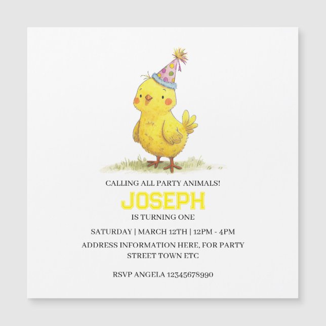 Pollo de cumpleaños de la pequeña granja de pollo (Anverso)