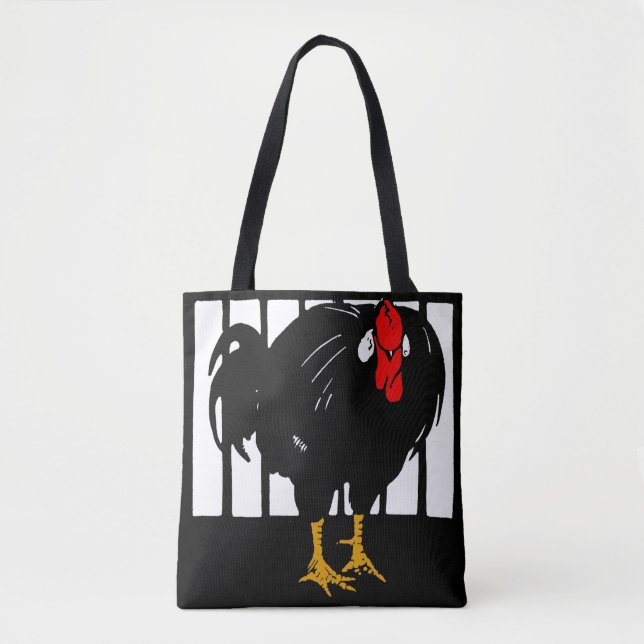 Pollo de gallo de Woodcut en la bolsa (Anverso)