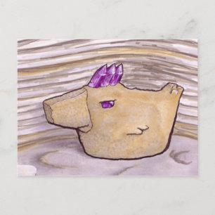 Pollo de la postal de piedra