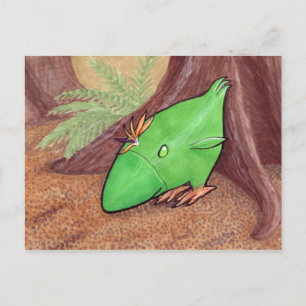 Pollo de la postal vegetal