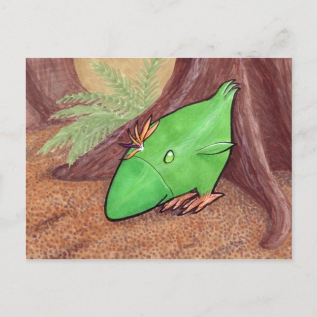 Pollo de la postal vegetal (Anverso)