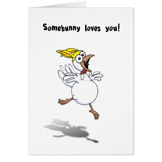 ¡Pollo de la tarjeta del día de San Valentín con