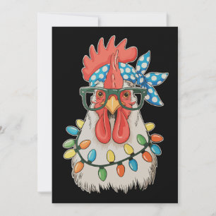 Pollo de Navidad Luces de Navidad Granjero Granja 