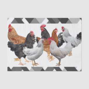 Pollo de papel de tejidos