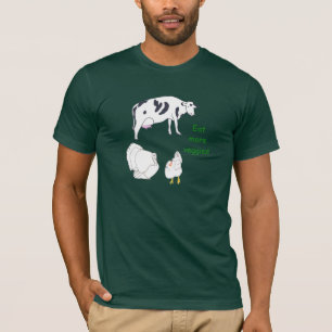 Pollo de vaca Turquía come más camisetas de verdur
