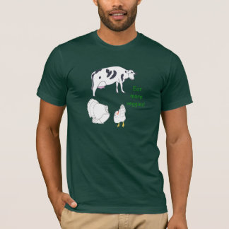 Pollo de vaca Turquía come más camisetas de verdur